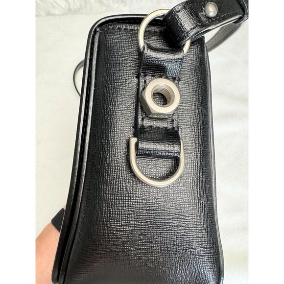 Off-White‎ Diagonal Stripe Flap Bag With Binder Clip Closure - Picture 11 of 12